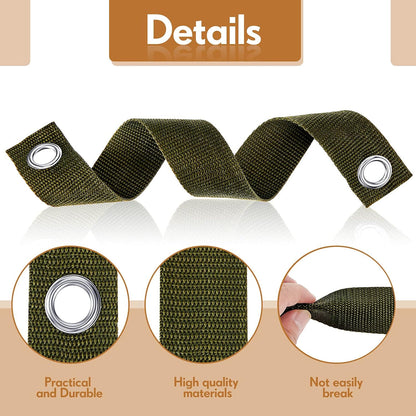 48 Pcs 15.74 Inches Tree Straps for Staking with Grommet Heavy Duty Young Tree and Plant Supports Stakes for Guying Staking Newly Planted Sapling Straight and Hurricane Protection(Army Green)