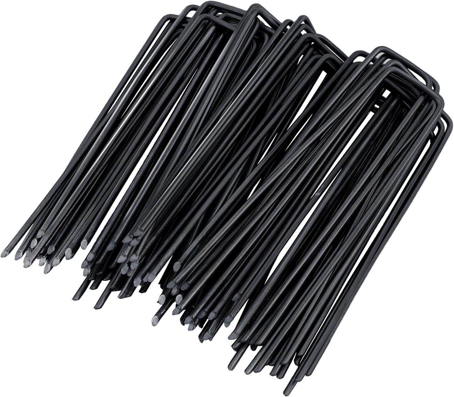 150 Pack Landscape Staples,6 Inch 11 Gauge Steel Garden Stakes,U Shaped Garden Staples,Heavy Duty Yard Stakes,Ground Stake for Securing Yard Lawn,Weed Barrier Fabric,Ground Cover