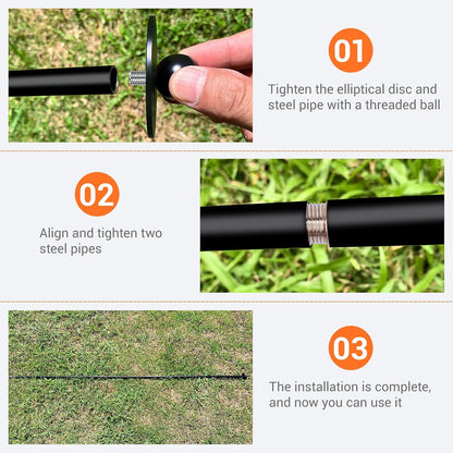 12 Sets Garden Stake Netting Support, Heavy Duty Metal Garden Poles for Netting, Powder Coated Carbon Steel Lawn Plant Support Cage, 72 Inch Garden Fencing Protection Frame