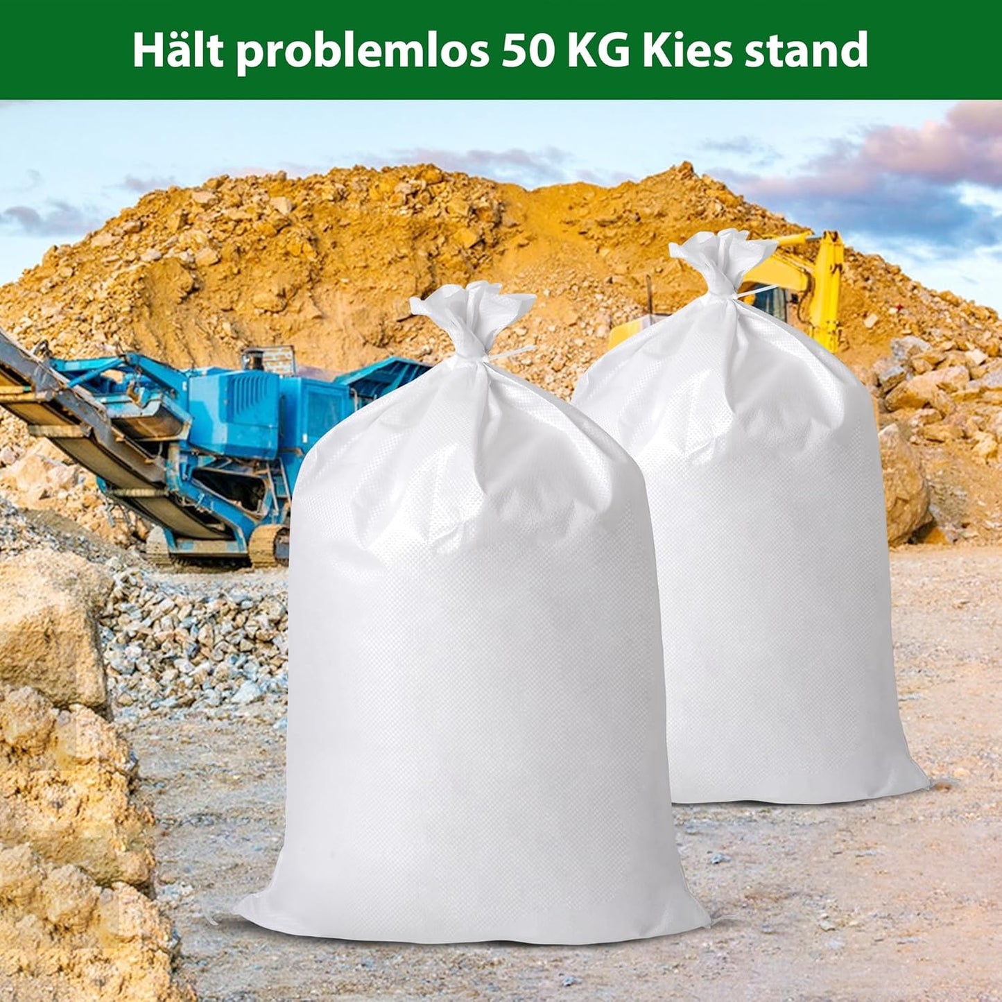 20 Pack Heavy Duty Sand Bags, (20" X 30"), Used for Flooding, Builders, Garden Waste, Grain Storage and Cargo Handling (20)