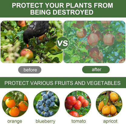 Thicken Garden Netting Plant Covers 10 x 16.5Ft Insect Netting for Garden Mesh Netting Nano PP for Vegetable Fruits Reusable Plants Netting Covers Protect Plants from Insects Birds, Green