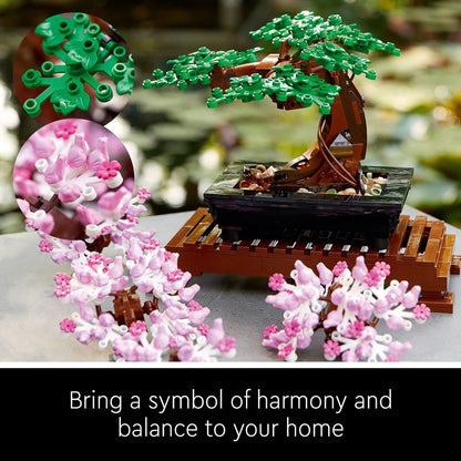 LEGO Botanicals Bonsai Tree Building Set - Artificial Bonsai Tree Plants for Home Decor, Adults Ages 18+ - Faux, Fake Plants for Table, Desk, Office - Birthday Gift for Men & Women - 10281