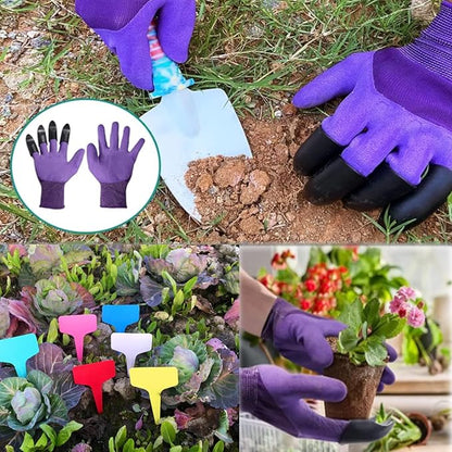 Purple Gardening Tool Set for Women, 13PCS Stainless Steel Purple Garden Tool Set with Trowel, Rake, Weeder, Pruner, Sprayer, Claw Digging Gloves, Garden Tools for Gardening Women