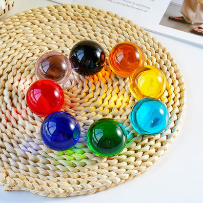 8pcs Colorful Crystal Balls Decoration for Home 40mm Rainbow Color Glass Balls Healing Spheres Quartz Decorative Balls for Dinner Party Centerpiece