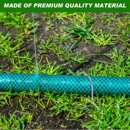Tandefio 200 Pack Drip Irrigation Tubing Stakes 6 Inch Garden Pins Landscape Staples Securing Pegs Galvanized Lawn Yard U Pegs for Hose, Chicken Wire, Weed Barrier Fabric, Dog Fence