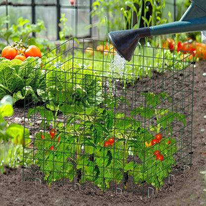 12 PCS Plant Protectors Covers from Animals, Metal Mesh Wire Plant Fence Protector Cage Garden Fence Animal Barrier Small Garden Fences Protection Chicken Wire Cloches from Animals for Outdoor Plants