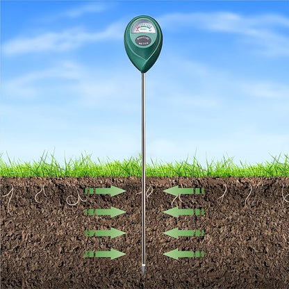 XLUX Long Probe Deep Use Soil Moisture Meter Sensor, Water Monitor Indicator, Hygrometer for Outdoor Indoor Large Pot Plants, Flower, Gardening, Farming, 2 Pack
