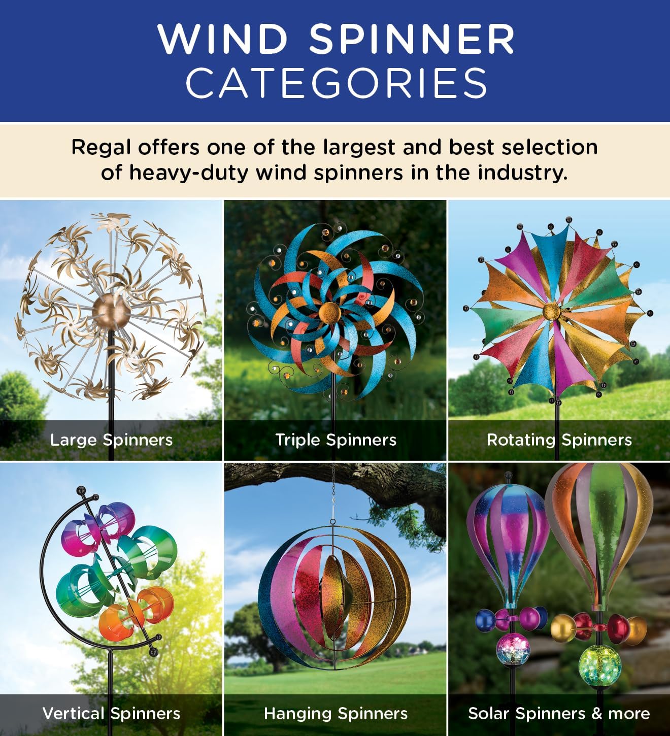 Regal Art & Gift Globe Wind Spinner – Metal Yard Decorations Outdoor | Kinetic Garden Spinner for Lawn, Pathway, or Flower Bed | Weather-Resistant Outdoor Sculpture - 32 Inch