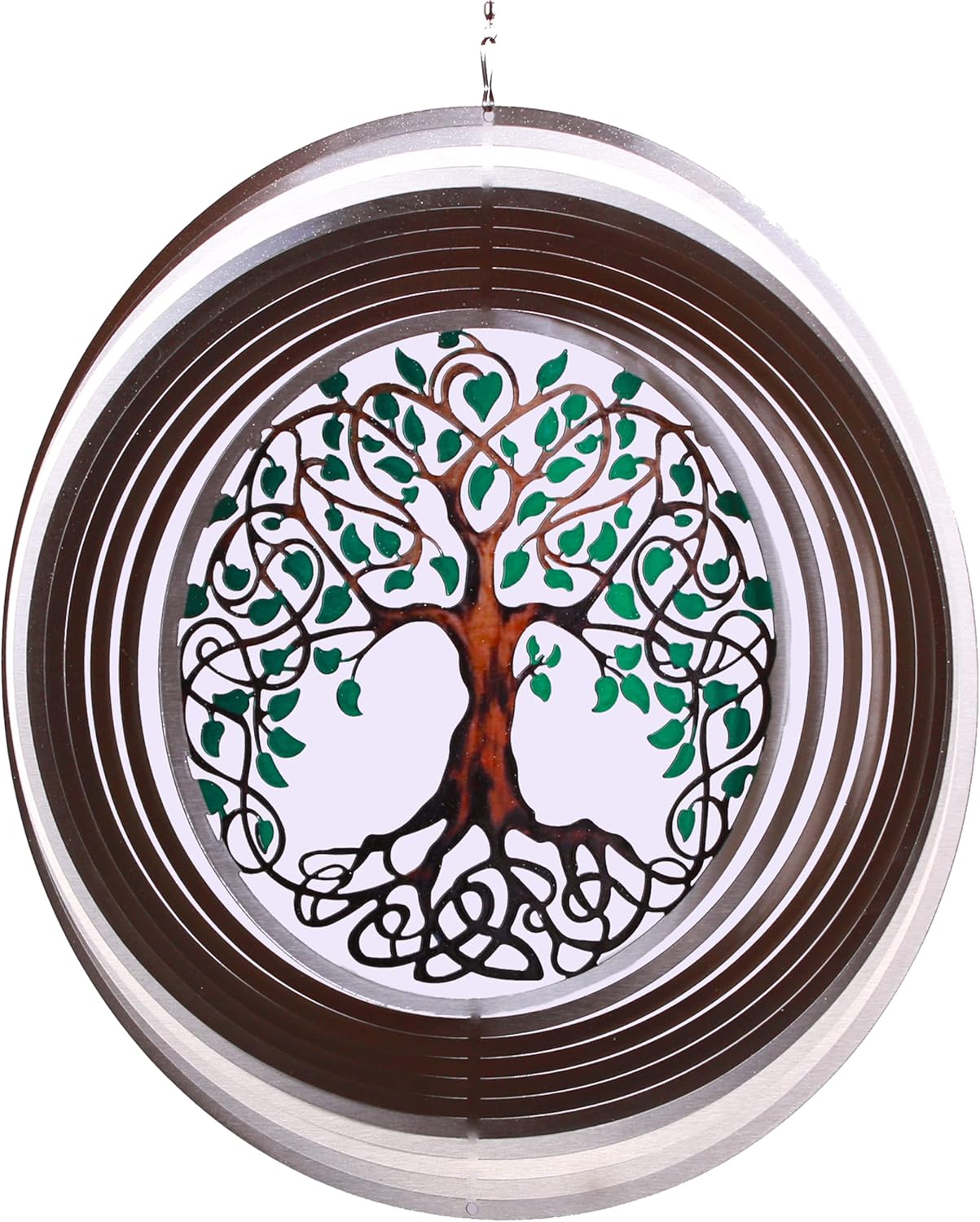 ISEO Tree of Life Wind Spinner for Yard and Garden, Hanging Outdoor Decor, Yard Art, Porch and Patio Decorations, Metal Wind Spinners Outdoor, Weather Resistant, 12”