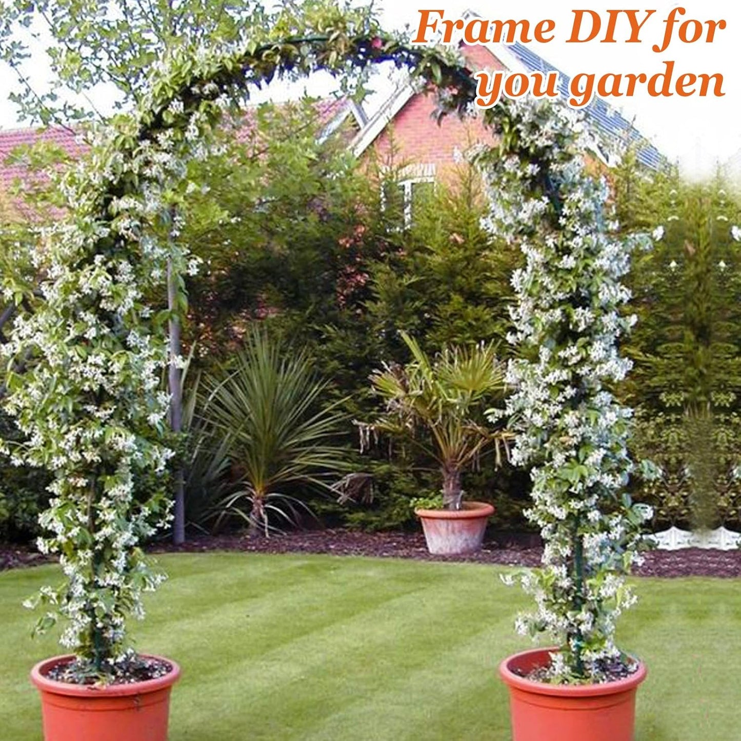 Strong Camel Greenhouse Replacement Frame for 24.6'X10' X 7' Larger Hot Garden House, Support Arch Frame Climbing Plants/Flowers/Vegetables (24.6'X10' X 7')