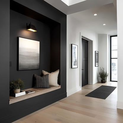 EVOLVE Paint & Primer: Environment-friendly, Low Sheen with One-coat Coverage for Interior & Exterior surfaces (Black Iron, 1-Gallon)