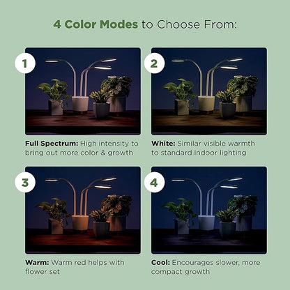 AeroGarden Trio Grow Light for Indoor Plants, Grow Live Plants Anywhere in The Home, Adjustable Light Modes, Black