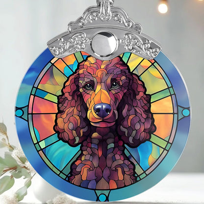 Christmas Ornament, Poodle Christmas Decor, Poodle Ornaments for Christmas Tree, Stained Glass Ornament, Poodle Gifts, Holiday Decorations and Xmas Gifts Ideas