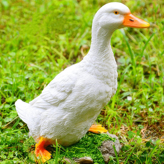 Real Farm Duck Statues,Funny Duck Fence Decoration,Resin Duck Decor,Outdoor Real Animal Statue,Duck Sculpture,Perfect for Home Garden Stairs,Farm,Patio,Backyard