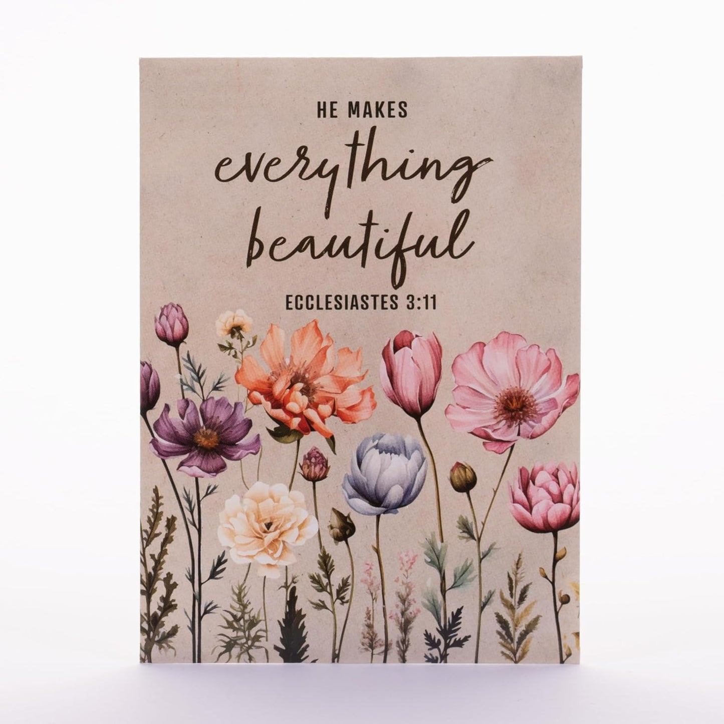He Makes Everything Beautiful - Pollinator Wildflower Mix Seed Packets - 25 Seed Packs - Perfect Eco-Friendly Gift for Gardeners & Friends - Non GMO Seeds