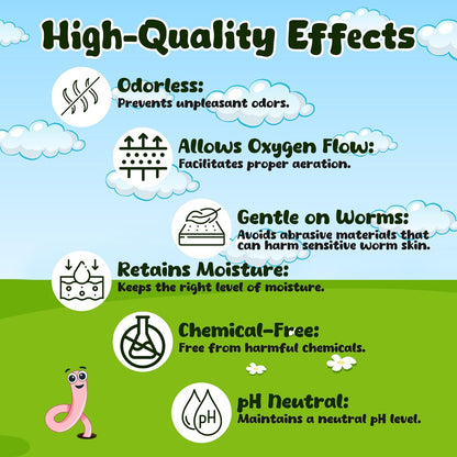 5lb Worm Bedding for Nightcrawlers and Red Wigglers (Worms Not Included) - Vermicompost Bin Worm Bedding - Earthworm Food for Organic Potting Soil Gardening Mix