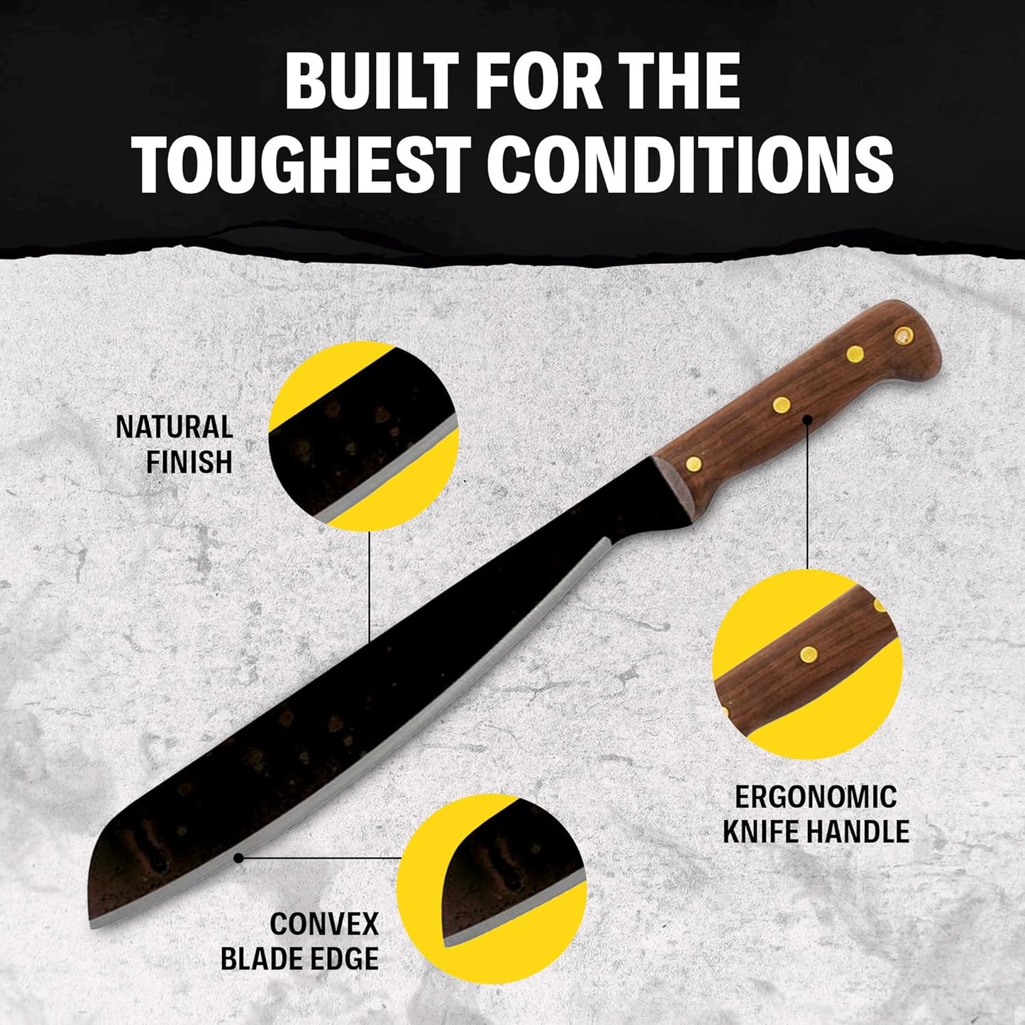 Condor Tool & Knife Tactical Machete with Walnut Handle