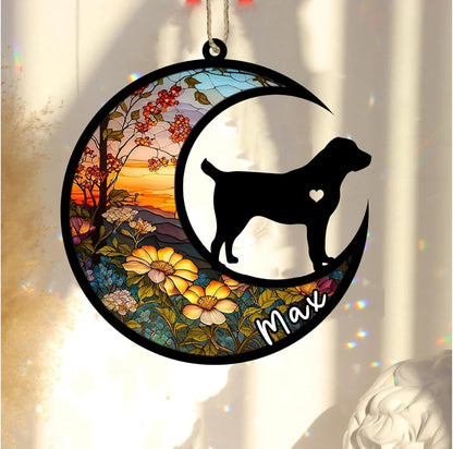 Personalized Dog Memorial, Custom Name Central Asian Shepherd Dog Christmas Ornament with Name, Custom Breeds, Pet Loss Light Catcher, Gifts for Lovers Loss of Pet Sympathy on Mothers Day Christmas