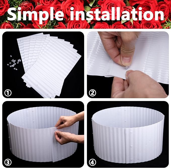 DECOHS 8 PCS Winter Rose Collar-Warm Rose Cones for Plant-Connectable Winter Rose Plant Protective Cover for Protecting Plants from Wind Blows Animals Eating