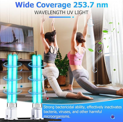 Qualirey 26W HVAC UV Light Sanitizer Air Purifier for Whole House, 110V Dual UV UVC Light in Duct for HVAC Duct Filter, UV Duct Air Purifier for AC Air Conditioning