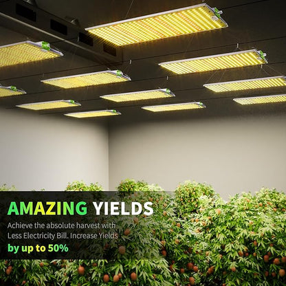BESTVA 2025 Upgraded BP4000 LED Grow Light with High Yield Diodes & Dimmable Full Spectrum Plant Light for Indoor Plants Seedling Veg and Bloom Grow Lamp for 4x4 Grow Tent
