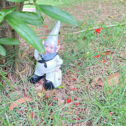 Navy Sailor Garden Gnome Statue, Shipmate Gnome Figurine for Lawn Ornaments Indoor or Outdoor Decor Christmas Birthday Gift