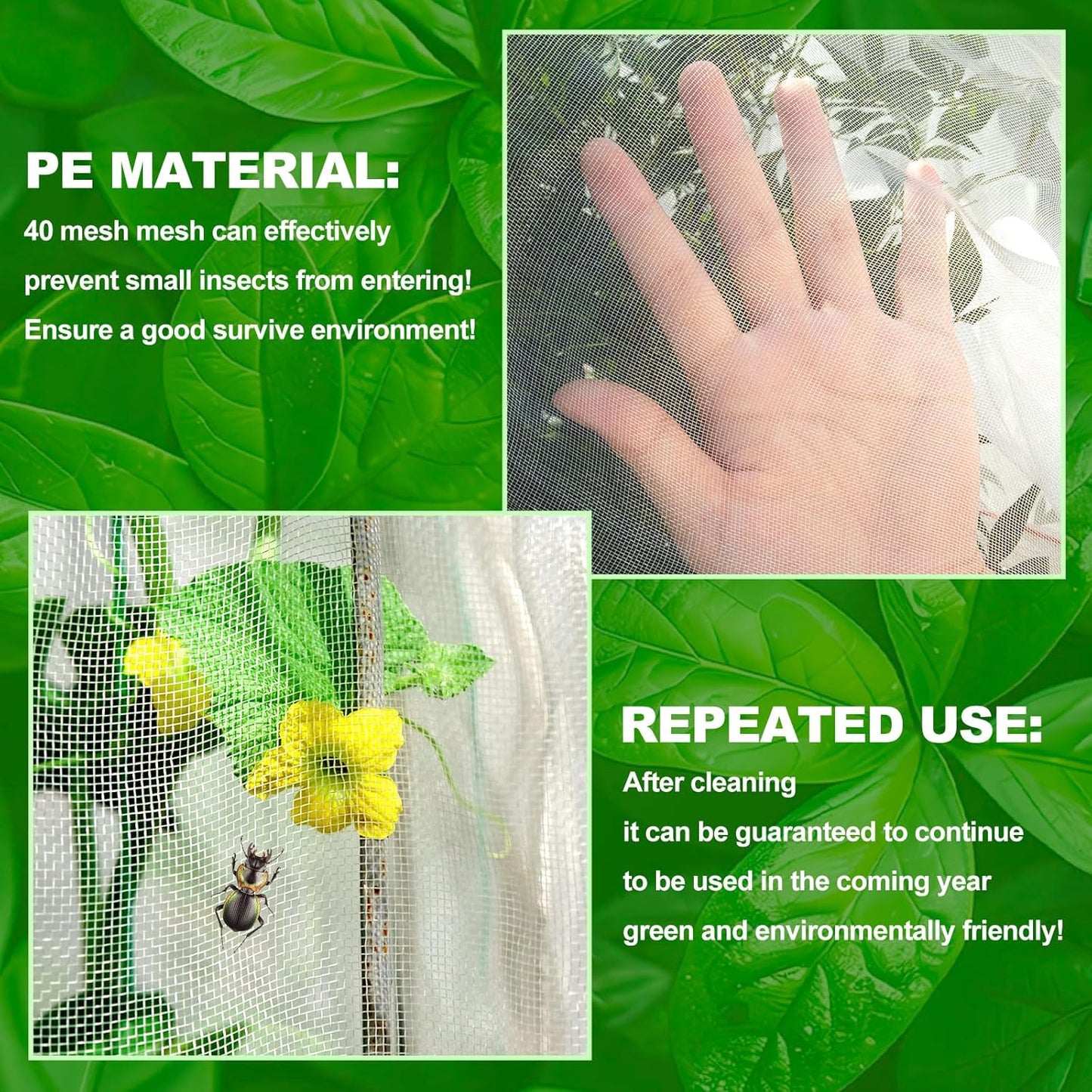 3 Pcs Plant Barrier Net Mesh, Plant Barrier Net Mesh, Bird Netting, Barrier Bags for Vegetables Fruits, Covering Plants Bags, Tomato Plant Netting for Protect Plants from Birds(2.4 x 3.5 FT)