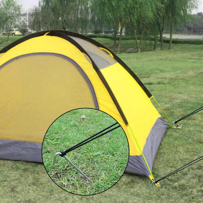 9 Inch Tent Stake Yard Inflatable Stakes Metal Tent Pegs Heavy Duty Ground Stake Fence Hooks Camping Spikes for Canopies, Tarp and Outdoor Christmas Decorations (12)