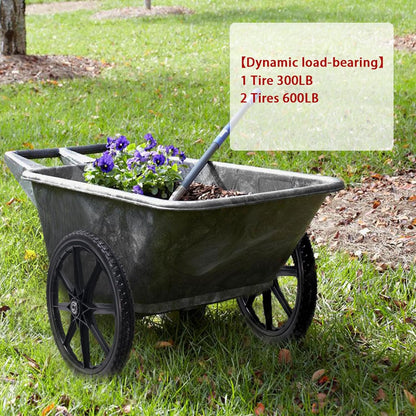 Parts Camp 20" Flat Free Tire Cart Wheels Replacement Rubbermaid Wheelbarrow Wheels Garden Cart Replacement Wheel With 5/8" 3/4" Bearing For Utility Carts/Lawn Cart/Wheelbarrow 2PACK
