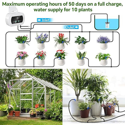 Automatic Watering System with Self Plant Watering Devices,Indoor Watering System for Potted Plants with Customize Schedule Water Timer,USB Power for Indoor Plant Watering System