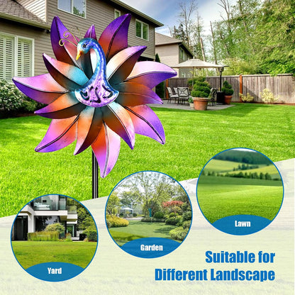 Decorative Garden Stakes Wind Spinners Outdoor Clearance Metal Yard Art Gifts for Women Grandma Mom for Lawn Patio Yard Pathway Driveway Ornaments