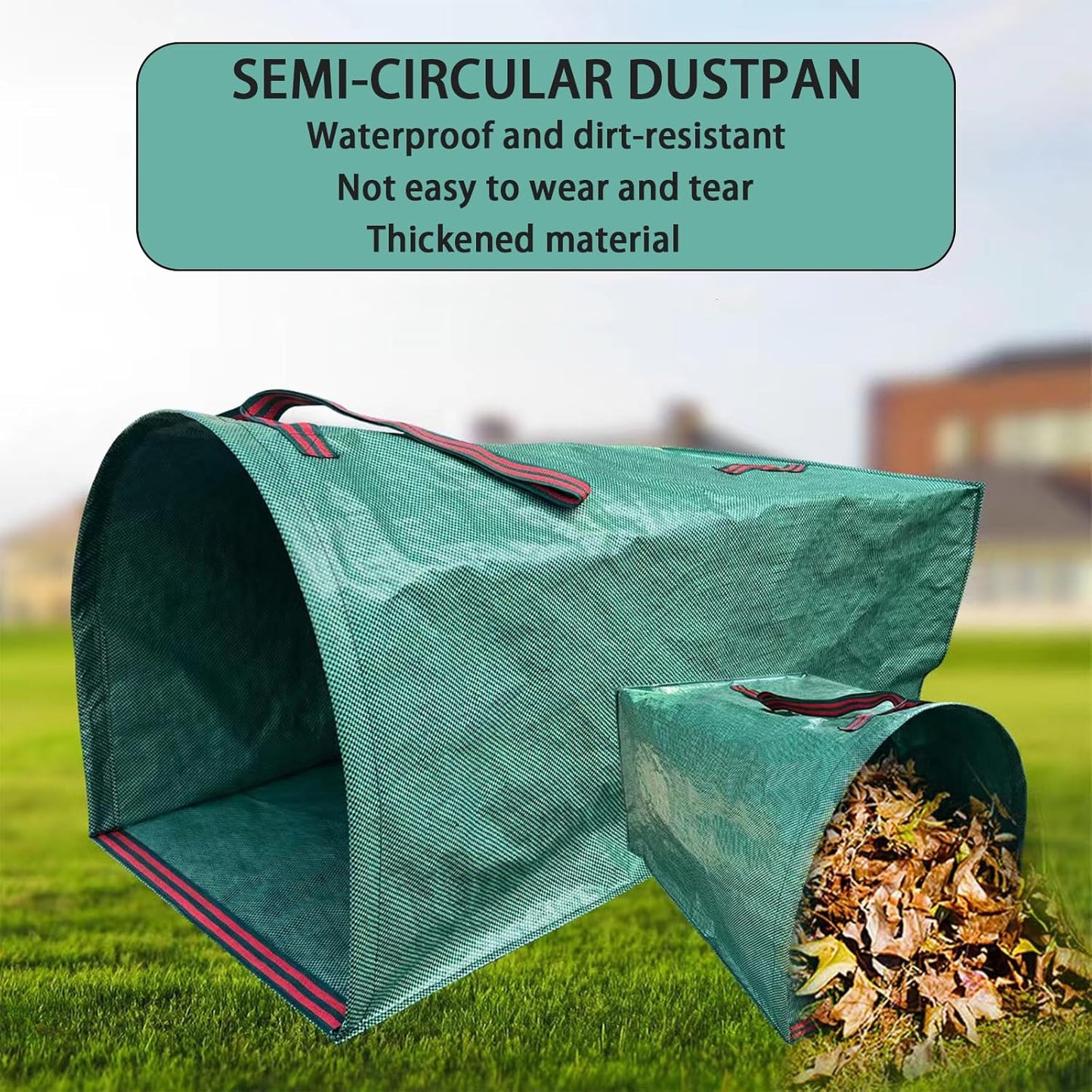 Leaf Dustpan, Leaf Collector, Large Yard Dustpan-Type Lawn and Leaf Bags Reusable, Leaves Collector, Garden Bags for Leaves, Debris, Grass, Clippings, Lawn Trash 53Gallon