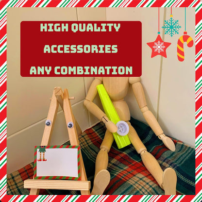 12 Day Christmas Elf Kit 2024 Elf Activities, Miniature Elf Props, Elf Accessories, Elf Mischief, Christmas Activities elf kit Countdown Gift