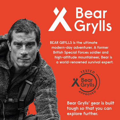 Bear Grylls Survival Machete With Saw - Tactical Machette for Camping, Hunting, Gardening, Chopping, Sawing, Bushcraft - Black