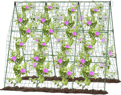 A-Type Cucumber Climbing pergola up to 50in up to 46-48in, Outdoor Climbing Triangle Plant Garden net, Vegetable Plant Support, loofah Climbing pergola