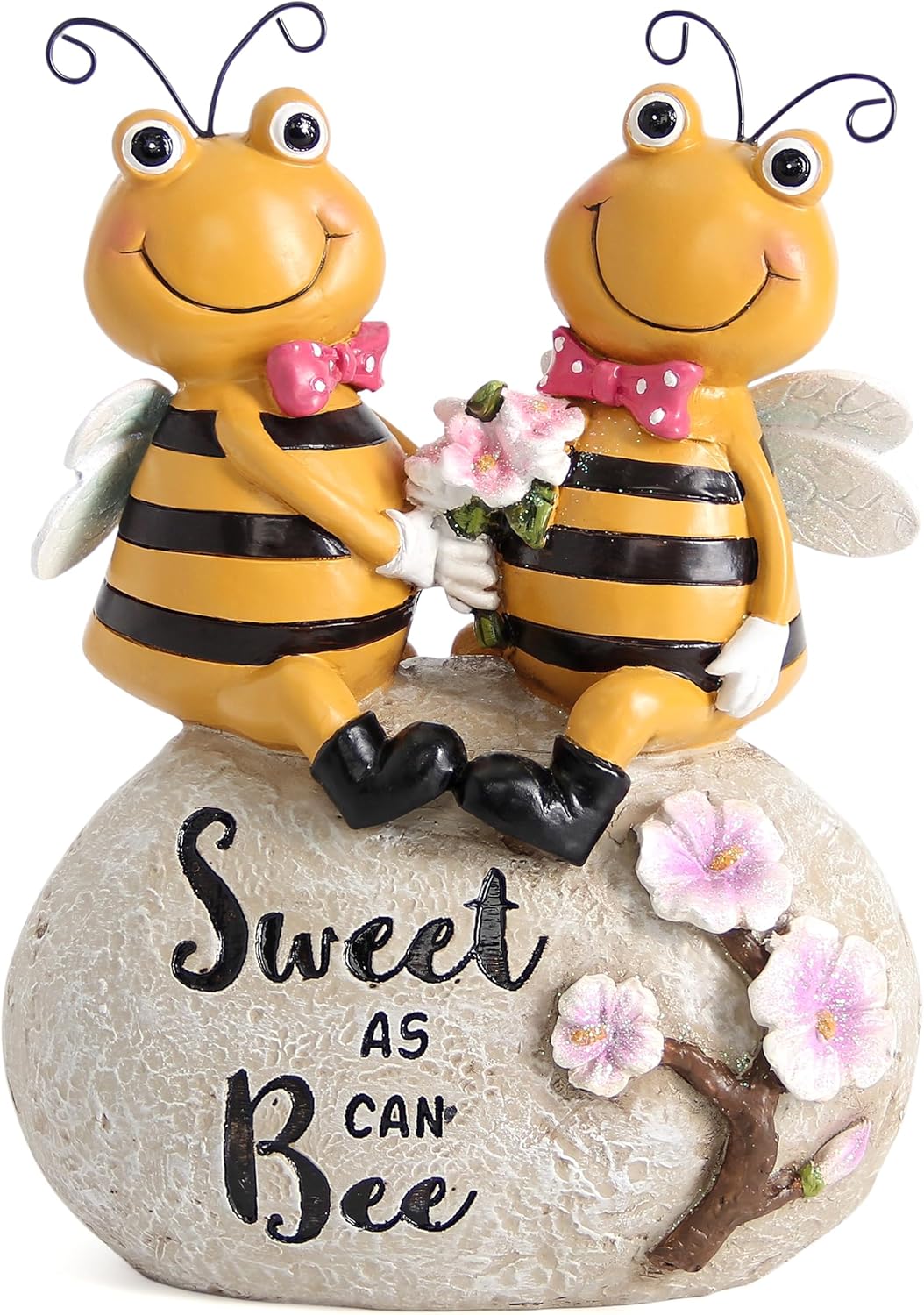 Leekung Bee Statue for Garden Decor,Honey Bee Gifts Spring Decor for Outdoor,Bumle Bee Figurines Decoration for Garden Patio Yard Lawn&Indoor Table Shelf Kitchen Home Decor,Best Gifts for Bee Lovers
