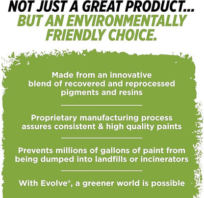 EVOLVE Paint & Primer: Environment-friendly, Low Sheen with One-coat Coverage for Interior & Exterior surfaces (Burlap Brown, 5-Gallon)