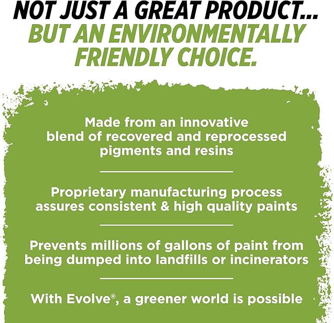 EVOLVE Paint & Primer: Environment-friendly, Eggshell with One-coat Coverage for Interior & Exterior surfaces (Warm Gray, 5-Gallon)