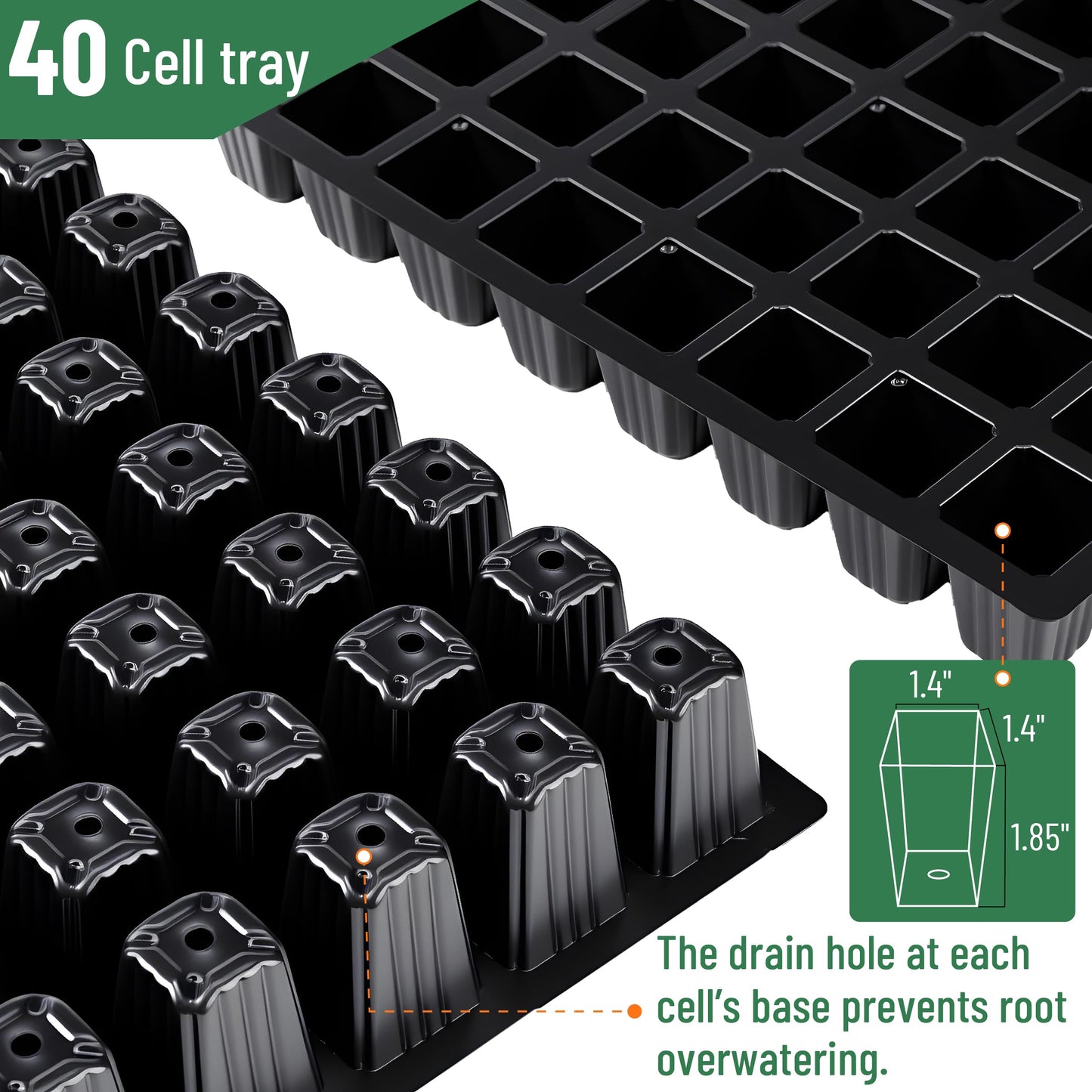 Mr. Pen- Seed Starter Tray Kits, 10 Pack, Total 400 Cells