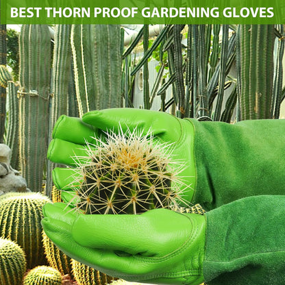 Long Gardening-Gloves Women/Men-Thorn proof Rose Pruning Heavy Duty Gauntlet-XL