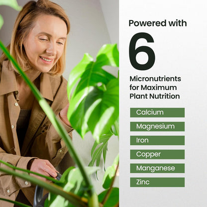16oz Monstera Plant Food - Makes 96 Gallons of Monstera Fertilizer, Liquid Indoor Plant Fertilizer for Obliqua, Deliciosa and More, 6-2-4 NPK Ratio for Houseplants’ Healthy Growth & Glossy Leaves