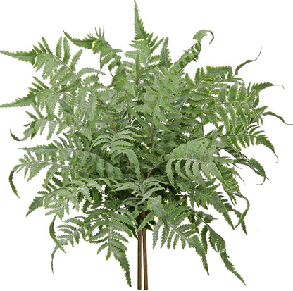 Fake Plants Stem Artificial Boston Fern 19" Green Fake Greenery Branches 2 Pcs UV Resistant Faux Plant Bushes for Home Indoor Outdoor Garden Wedding Bouquet Table Decor