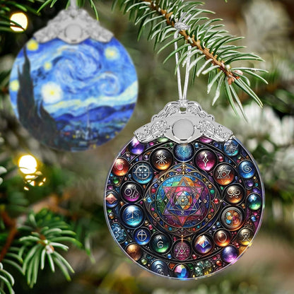Alchemy Stained Glass Ornament - Christmas Ornament - Christmas Decorations for Tree - Holiday Present Ideas - Gift Exchange