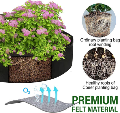 2-Pack 50 Gallon Plant Grow Bags, Large Fabric Raised Garden Bed with Handles,Durable Garden Beds Planters Aeration Gardening Container to Grow Vegetables for Outdoor Plants