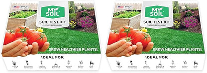 MySoil Soil Test Kit 2 Pack, Unlock Your Lawn & Garden Potential, Complete & Accurate Nutrient and pH Analysis with Recommendations Tailored to Your Soil and Plant Needs