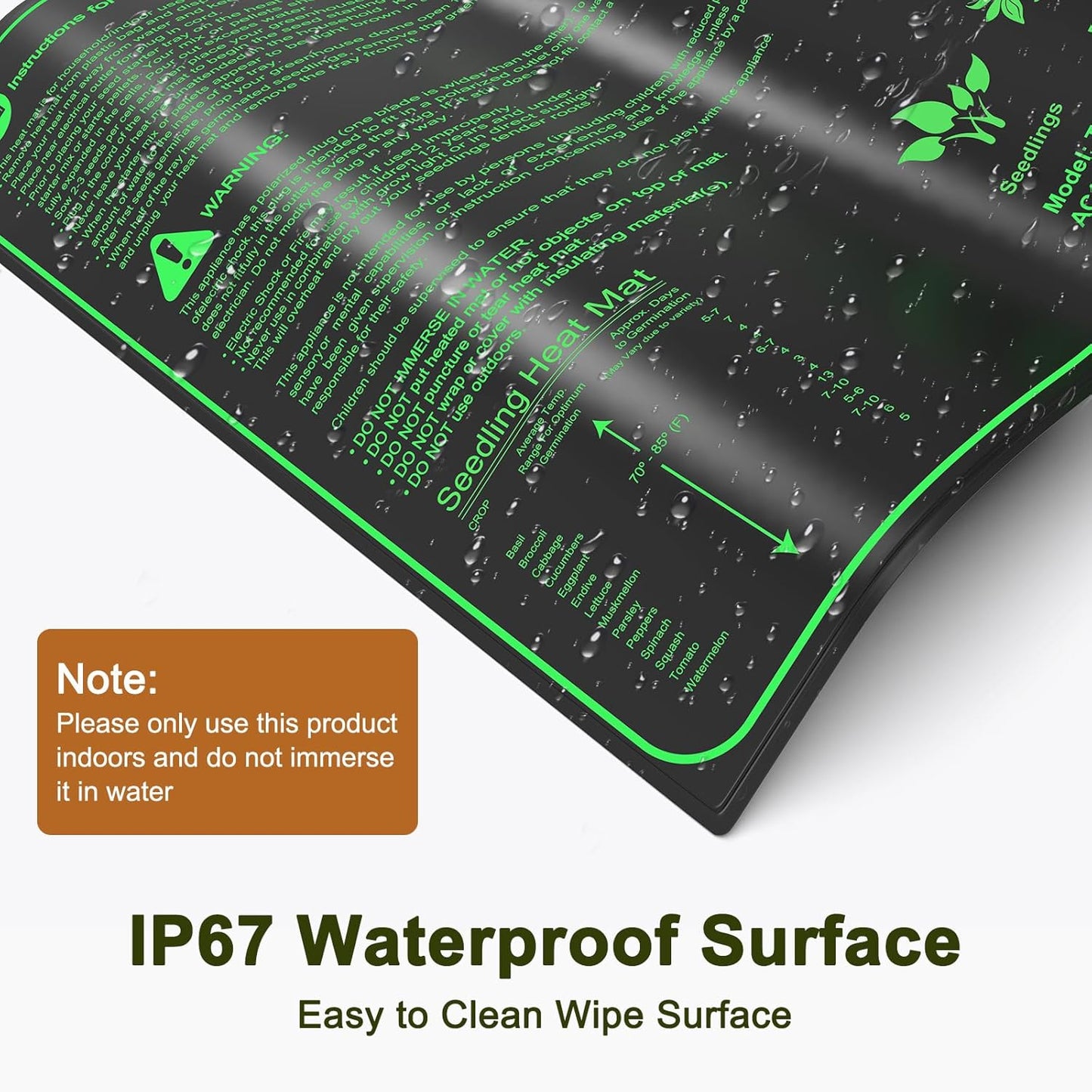 20"x 20" Seedling Heat Mat with Digital Thermostat Controller, Waterproof Plant Heating Mat Pad for Seed Plants Starter/Warm Hydroponic/Grass/Reptile/Sourdough/Indoor Growing