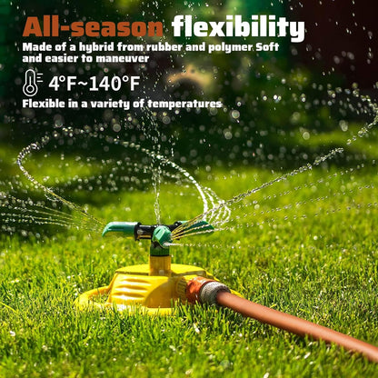 Worth Long Lead-in Hybrid Garden Hose 5/8 in. x 50 ft. -Kink Free, No Leaking, Male/Female Fittings -Heavy Duty Durable Flexible Lightweight Water Pipe -Brass Aluminum Ends for Household & Yard Use
