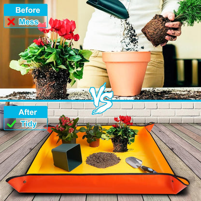 3 PCS 39.5"X39.5" Extra Large Repotting Mat for Indoor Plants Transplanting and Mess Control, Gardening Gifts for Women Men