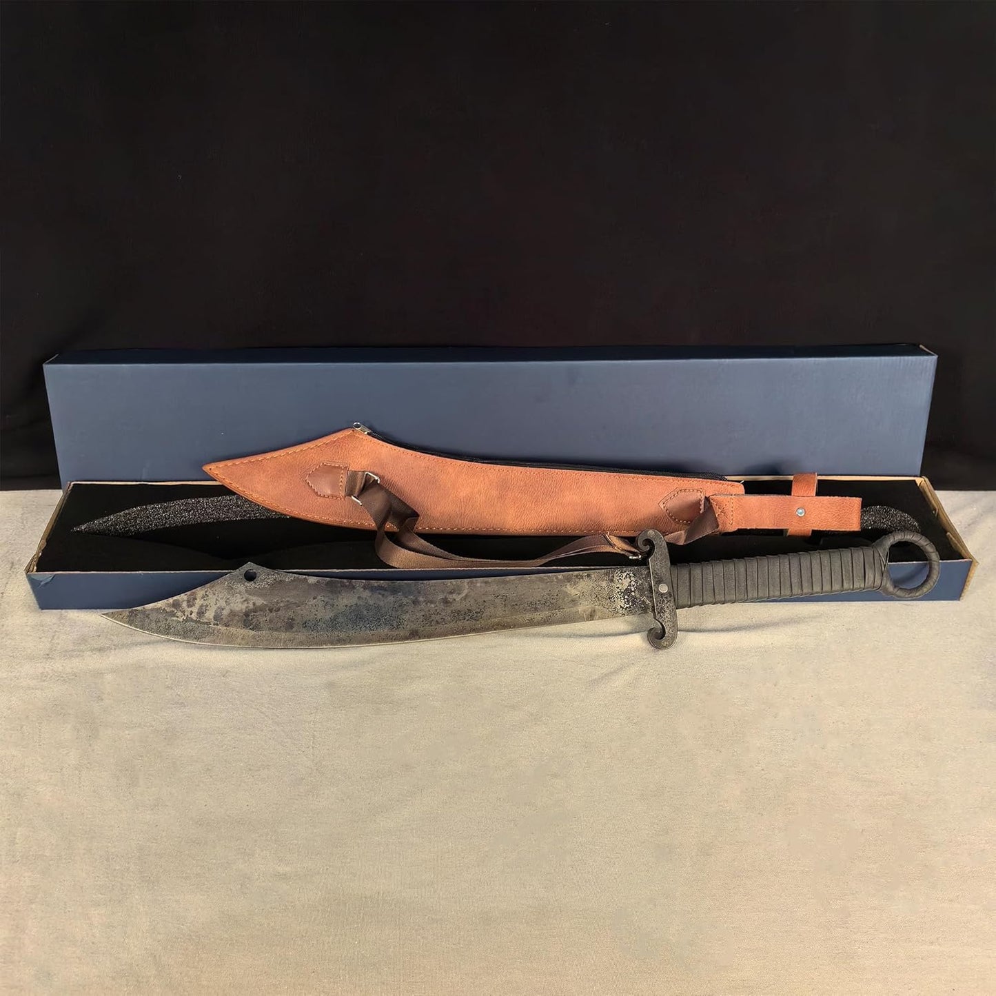 SV Handmade cast Manganese Steel Chopping Blade Sword, Full Tang, Outdoor, Hunting, Camping, Hiking, Survival, with Protective Cover, Multiple Styles to Choose from