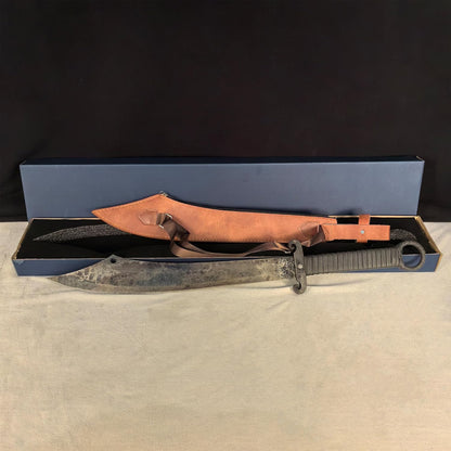SV Handmade cast Manganese Steel Chopping Blade Sword, Full Tang, Outdoor, Hunting, Camping, Hiking, Survival, with Protective Cover, Multiple Styles to Choose from